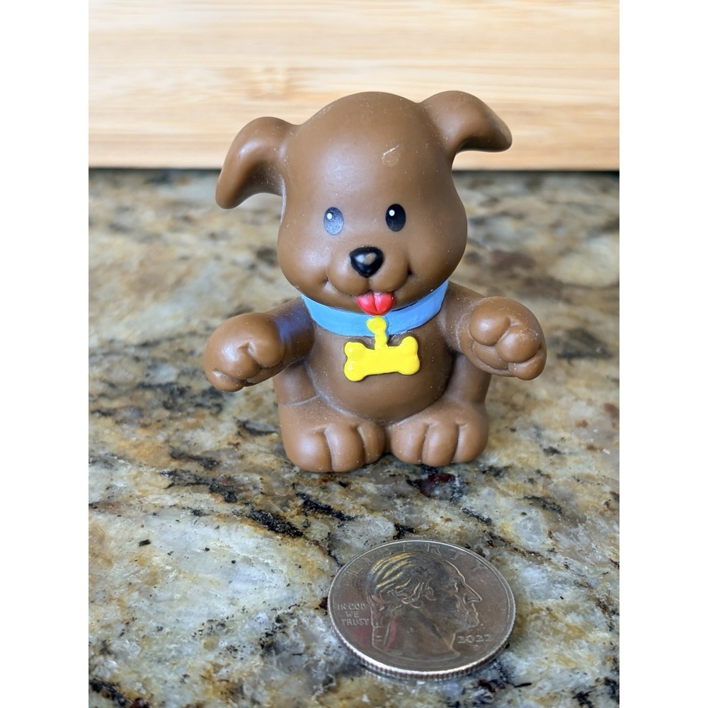 Fisher Price Little People Hanukkah Play Set Brown Puppy Dog Figure Toy Vintage